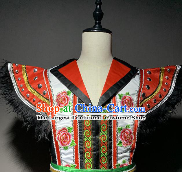 Chinese Miao Nationality Stage Performance Costumes Hmong Ethnic Minority Bridegroom Wedding Outfits and Hat