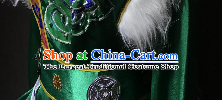 Chinese Zang Nationality Male Costumes Tibetan Ethnic Minority Folk Dance Outfits