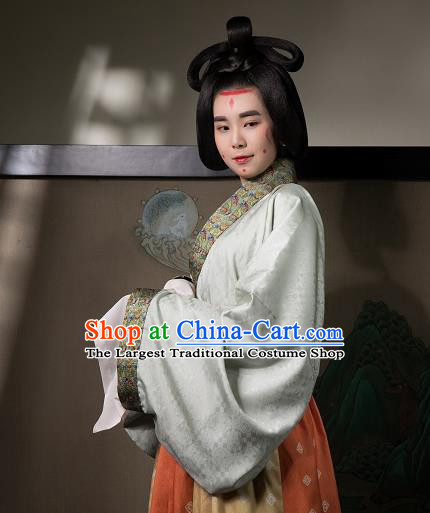 China Traditional Jin Dynasty Court Beauty Historical Clothing Ancient Palace Lady Hanfu Dress Costumes