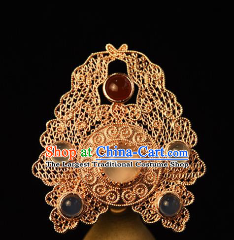 Chinese Handmade Ancient Court Woman Tassel Hairpins Traditional Ming Dynasty Empress Hair Accessories Full Set