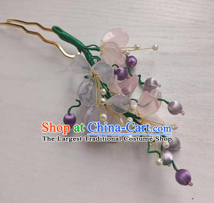 Chinese Ancient Young Lady Hairpin Traditional Song Dynasty Princess Wisteria Hair Stick