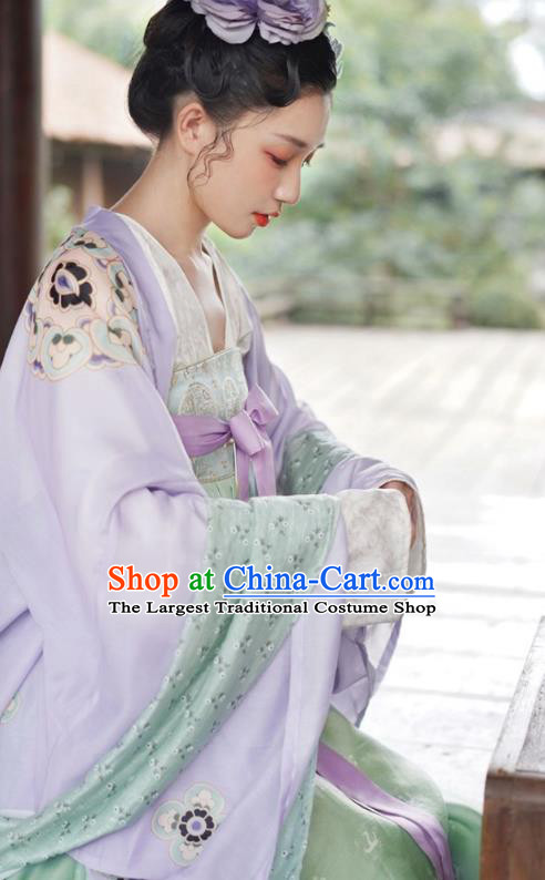 China Traditional Tang Dynasty Court Lady Historical Costumes Ancient Royal Princess Hanfu Dress Clothing