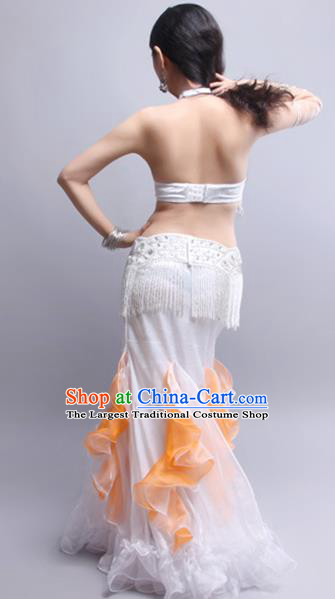 Asian Indian Raks Sharki Oriental Dance Sexy Clothing Traditional India Belly Dance Performance White Outfits