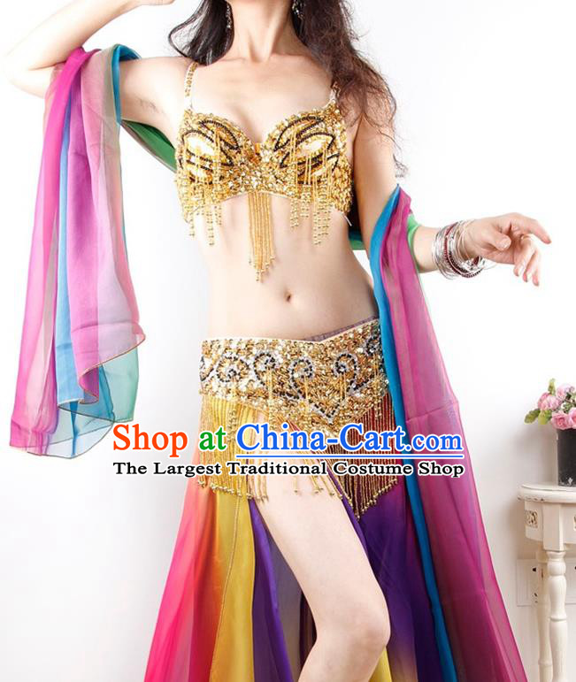 Traditional India Raks Sharki Stage Performance Outfits Asian Indian Belly Dance Clothing