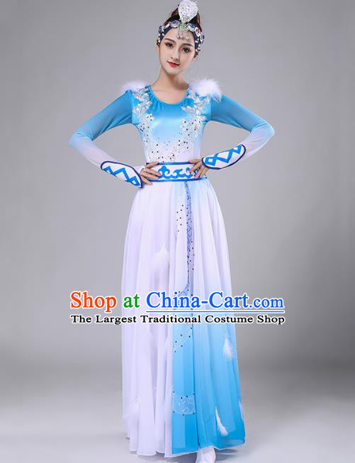 Chinese Traditional Mongolian Nationality Dance Dress Mongol Ethnic Female Performance Clothing