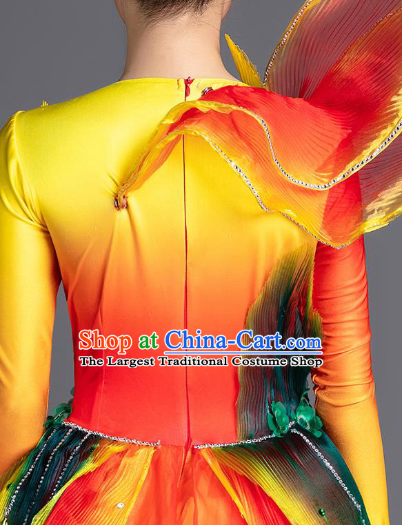 China Spring Festival Gala Opening Dance Costume Modern Dance Clothing Stage Performance Red Dress