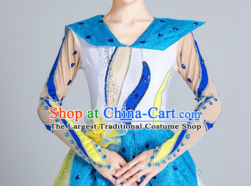 China Stage Performance White Dress Spring Festival Gala Opening Dance Costume Modern Dance Clothing