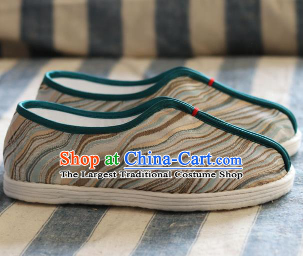 Chinese Handmade Male Shoes Traditional Martial Arts Shoes Cloth Shoes