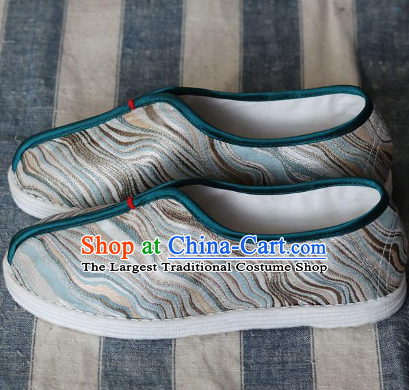 Chinese Handmade Male Shoes Traditional Martial Arts Shoes Cloth Shoes