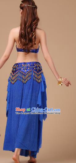 Traditional Raks Sharki Oriental Dance Bra and Skirt Indian Stage Performance Costumes Asian Belly Dance Royalblue Uniforms