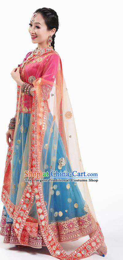 Asian India Traditional Lehenga Clothing Indian Stage Performance Costumes Court Dance Dress