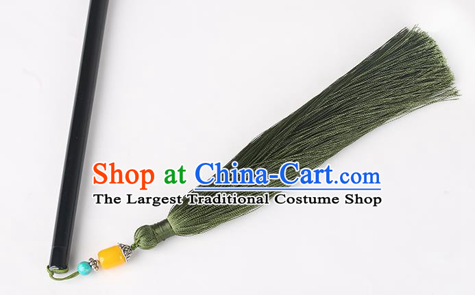 China Handmade Hanfu Fan Traditional Painting Bamboo Dragonfly Palace Fan Classical Dance Silk Fan