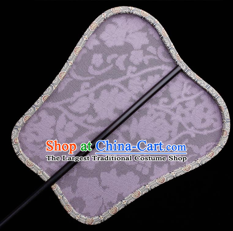 China Traditional Song Dynasty Jacquard Pink Silk Fan Handmade Hanfu Fan Classical Dance Palace Fan