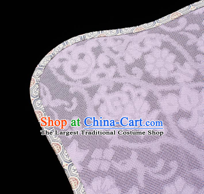 China Traditional Song Dynasty Jacquard Pink Silk Fan Handmade Hanfu Fan Classical Dance Palace Fan
