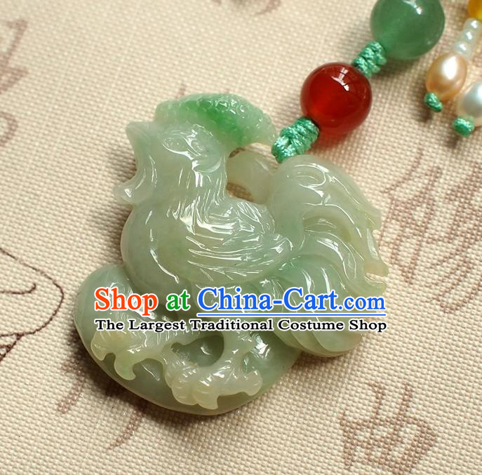 Chinese National Cheongsam Cloisonne Butterfly Brooch Traditional Jadeite Cock Pendant Accessories