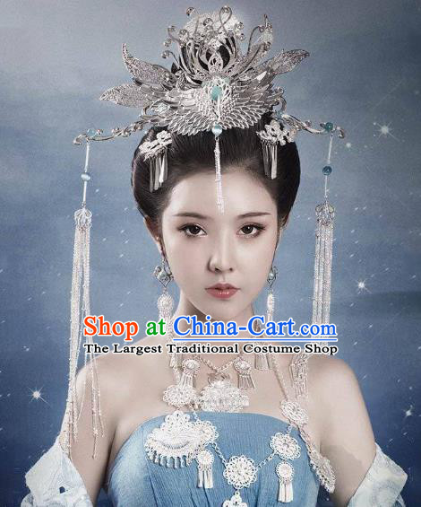 Chinese Ancient Tang Dynasty Princess Hair Crown Hairpins Hair Accessories Full Set