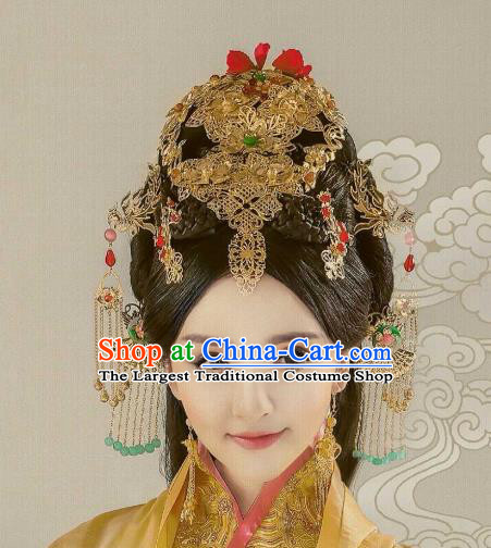 Chinese Traditional Qin Dynasty Empress Headwear Ancient Drama The Legend of Miyue Queen Hair Accessories