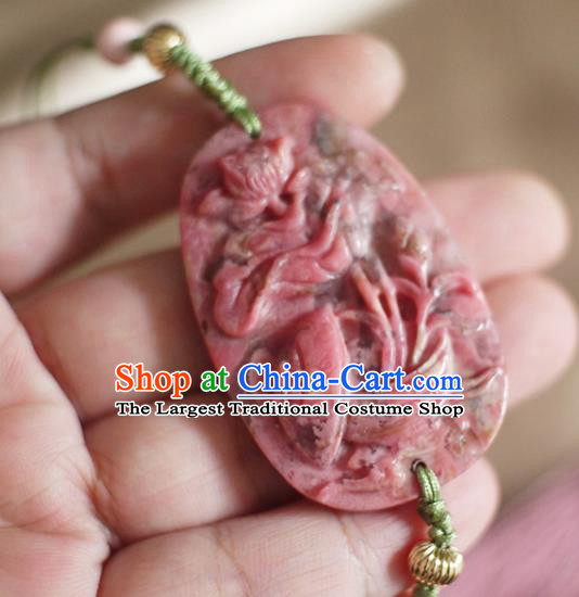 Chinese Traditional Hanfu Waist Accessories Ancient Ming Dynasty Princess Purple Tassel Pendant