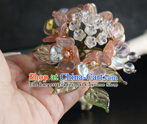 Chinese Ancient Imperial Concubine Hairpin Traditional Ming Dynasty Hydrangea Hair Stick