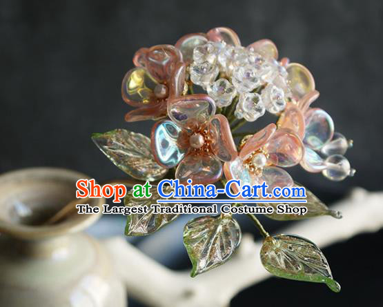 Chinese Ancient Imperial Concubine Hairpin Traditional Ming Dynasty Hydrangea Hair Stick