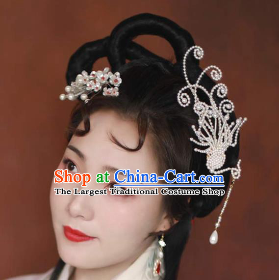 Chinese Ancient Noble Lady Hairpin Ming Dynasty Princess Phoenix Tassel Hair Stick