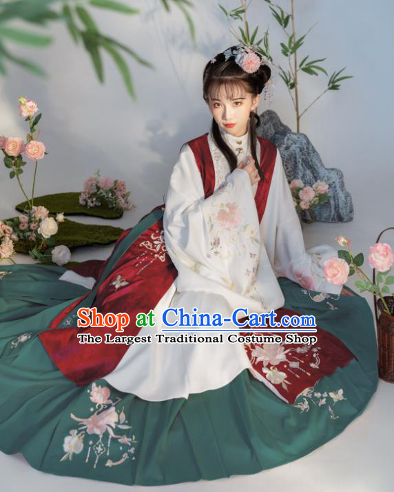 China Traditional Ming Dynasty Noble Lady Historical Costumes Ancient Princess Hanfu Dress Complete Set