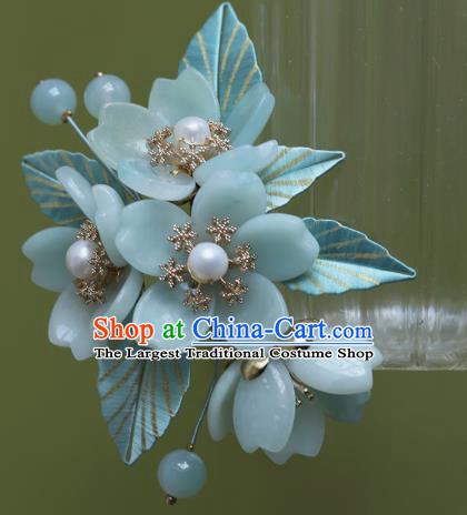 Chinese Traditional Hanfu Hairpin Hair Accessories Ancient Princess Amazonite Sakura Hair Stick