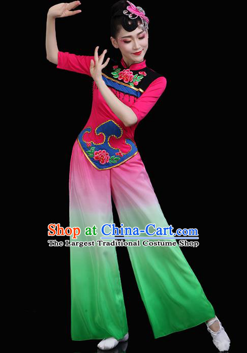 China Yangko Dance Fan Dance Clothing Traditional Folk Dance Stage Performance Outfits