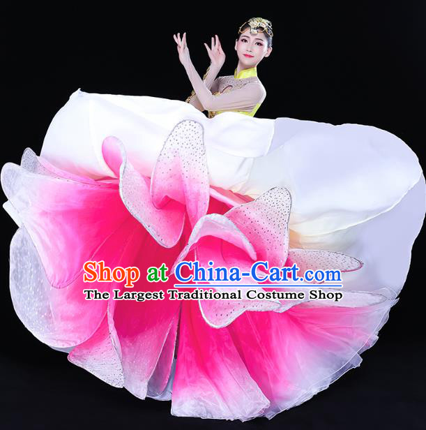 China Modern Dance Peony Dance Clothing Spring Festival Gala Opening Dance Yellow Dress