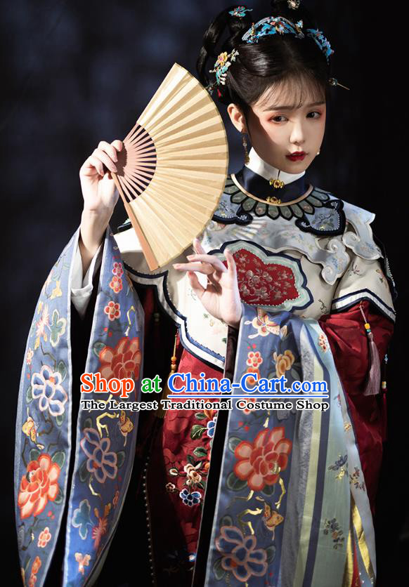 China Ancient Imperial Consort Hanfu Apparels Traditional Ming Dynasty Court Woman Historical Clothing Complete Set