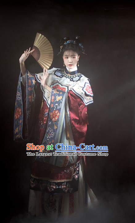 China Ancient Imperial Consort Hanfu Apparels Traditional Ming Dynasty Court Woman Historical Clothing Complete Set