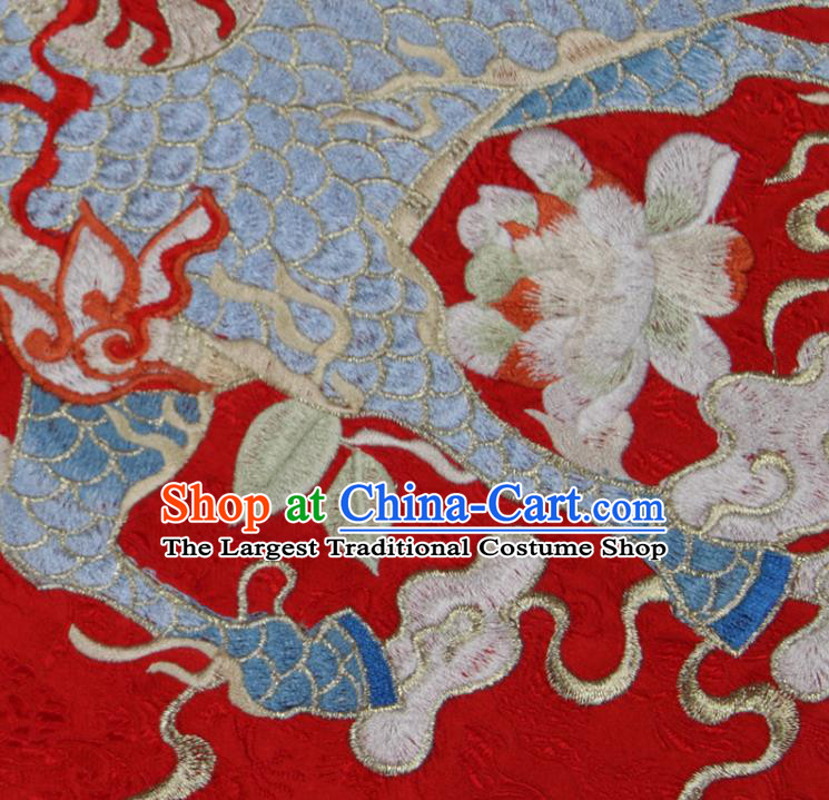 Chinese National Embroidered Kylin Red Brocade Waistcoat Tang Suit Vest Costume Traditional Woman Top Garment