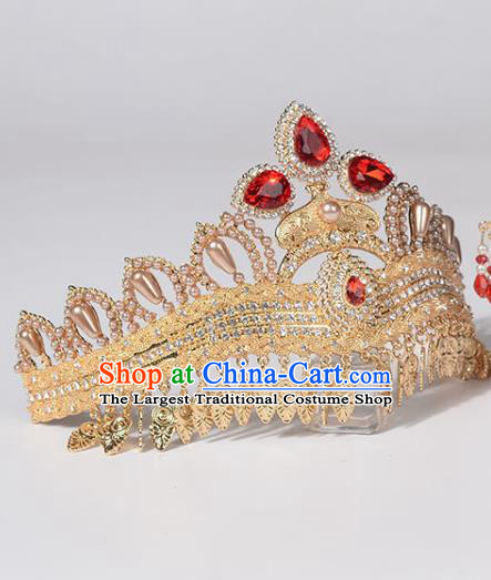 Indian Stage Performance Hair Accessories India Bollywood Court Queen Royal Crown