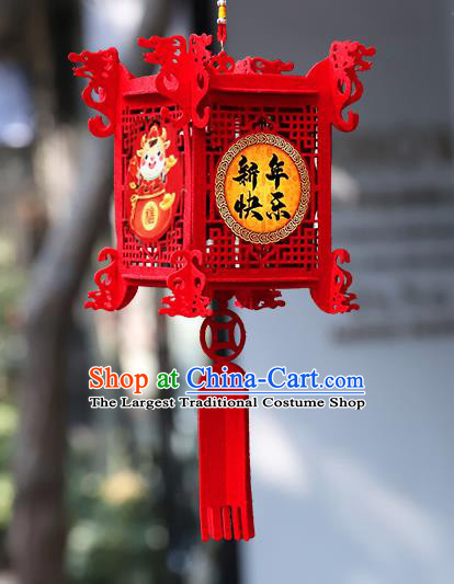 China New Year Red Lantern Handmade Hanging Lamp Decoration