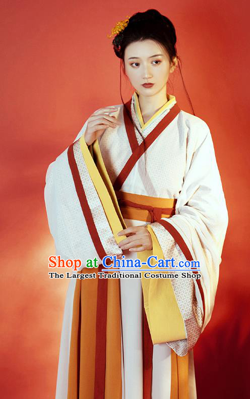 China Ancient Imperial Concubine Hanfu Dress Garment Traditional Jin Dynasty Court Princess Historical Costumes