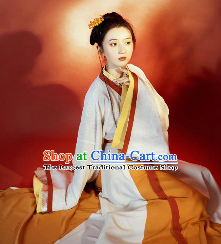 China Ancient Imperial Concubine Hanfu Dress Garment Traditional Jin Dynasty Court Princess Historical Costumes