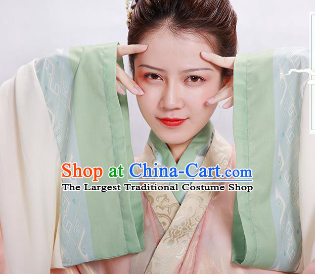 China Ancient Palace Princess Hanfu Dress Apparels Traditional Jin Dynasty Court Beauty Historical Clothing