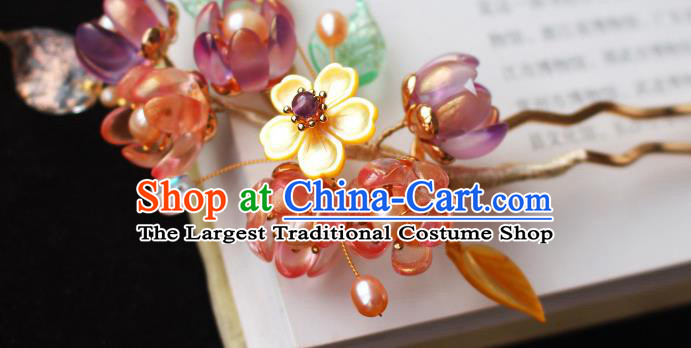 China Ancient Palace Princess Hairpin Traditional Song Dynasty Young Lady Plum Blossom Hair Stick