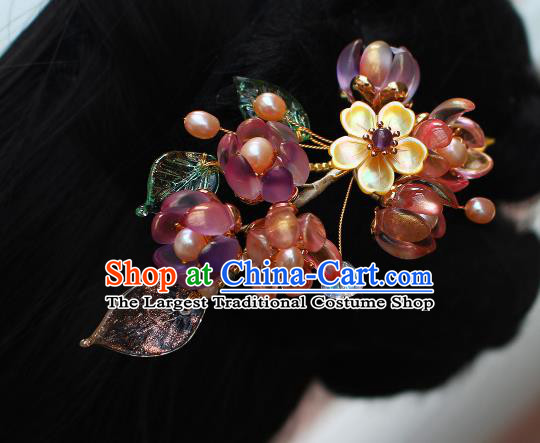 China Ancient Palace Princess Hairpin Traditional Song Dynasty Young Lady Plum Blossom Hair Stick