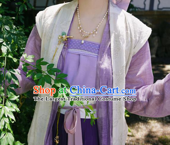 China Ancient Song Dynasty Imperial Concubine Historical Costumes and Headpiece Complete Set
