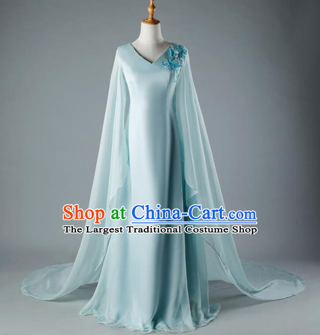China Catwalks Performance Clothing Classical Dance Full Dress Woman Compere Costume