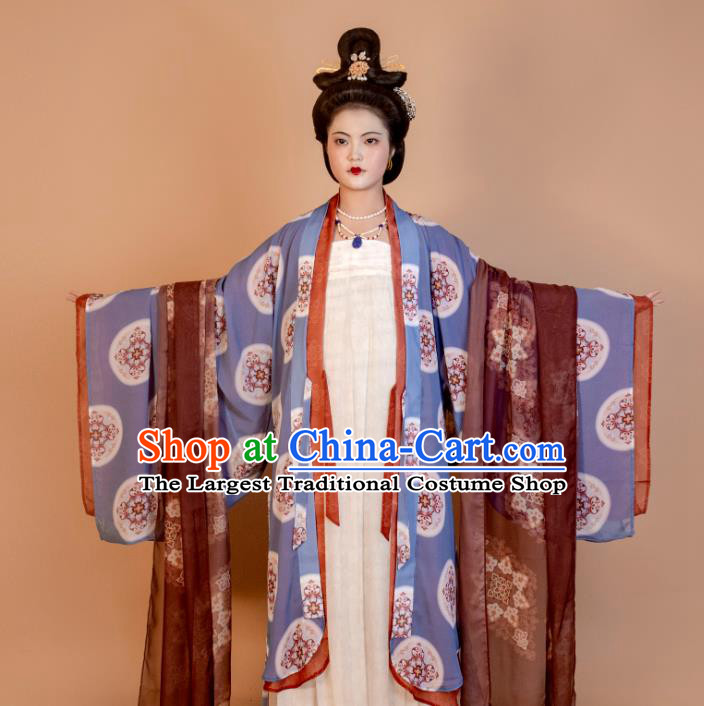 China Ancient Tang Dynasty Imperial Concubine Historical Costumes Traditional Hanfu Dress Clothing
