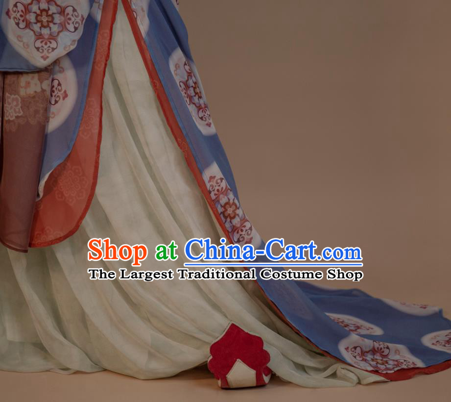 China Ancient Tang Dynasty Imperial Concubine Historical Costumes Traditional Hanfu Dress Clothing