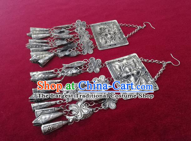 China Traditional Cheongsam Ear Accessories National Ethnic Silver Fish Tassel Earrings