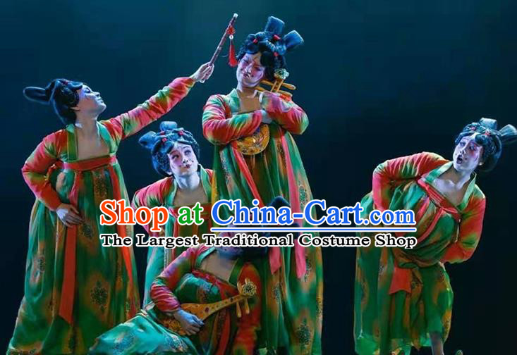 China Classical Dance Costumes Traditional Tang Dynasty Court Performance Hanfu Dress