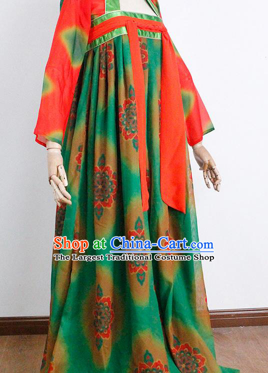 China Classical Dance Costumes Traditional Tang Dynasty Court Performance Hanfu Dress