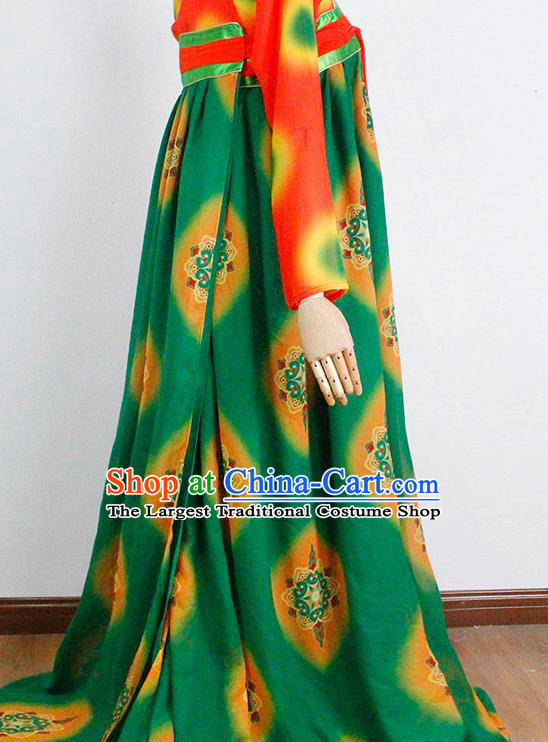 China Classical Dance Costumes Traditional Tang Dynasty Court Performance Hanfu Dress