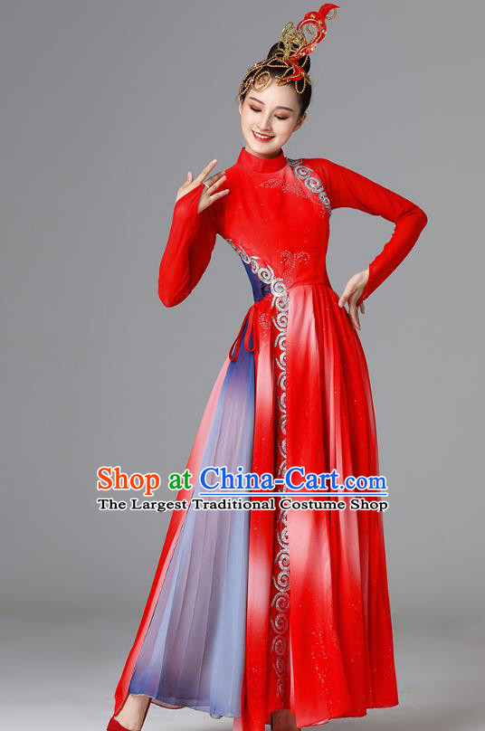 Chinese Spring Festival Gala Opening Dance Red Dress Stage Performance Clothing Classical Dance Garment Costume