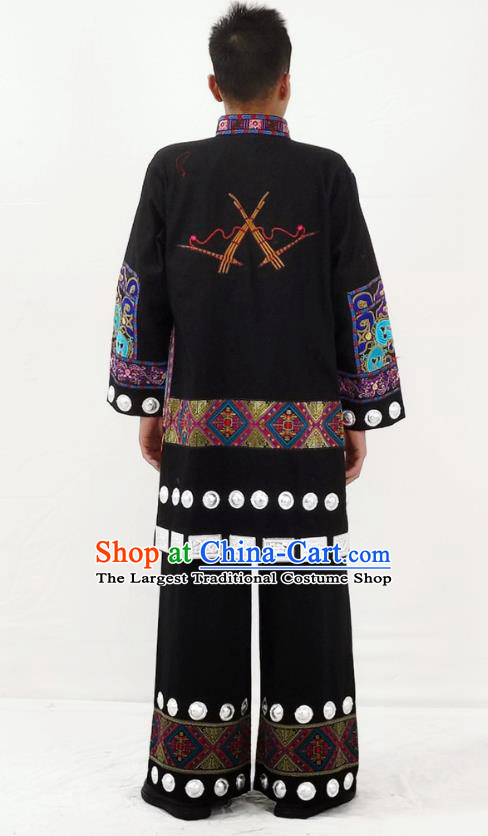 China Traditional Ethnic Stage Performance Clothing Miao Nationality Folk Dance Garment Costumes