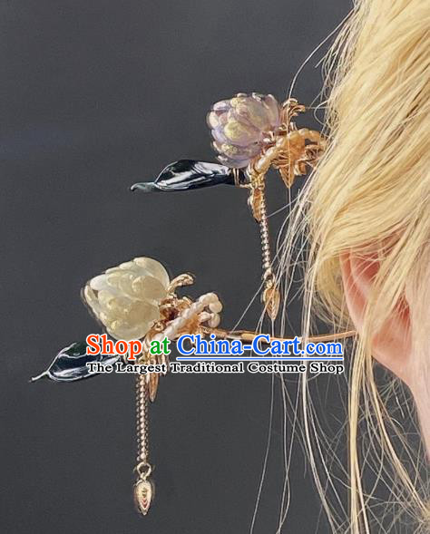 China Handmade Pine Cone Hairpin Cosplay Hair Accessories Ancient Royal Princess Hair Stick